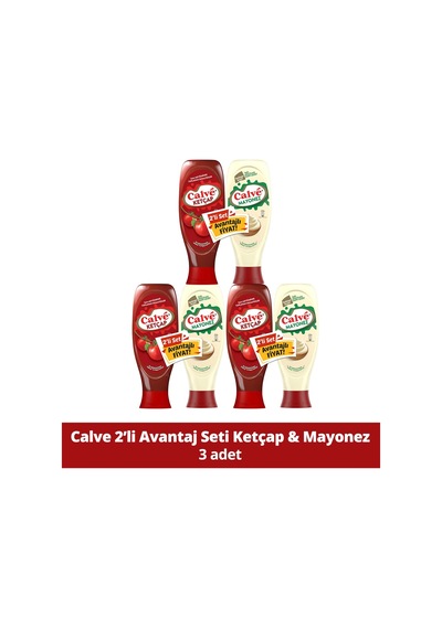 Ketçap 600 G Mayonez Yağı Azaltılmış 540 G 2'li Set X3 Adet