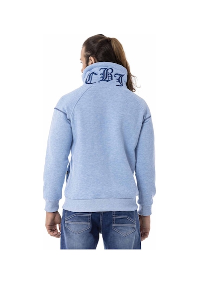 Cipo & Baxx CL529 Jumbo Yaka Kışlık Mavi Sweatshirt Mavi