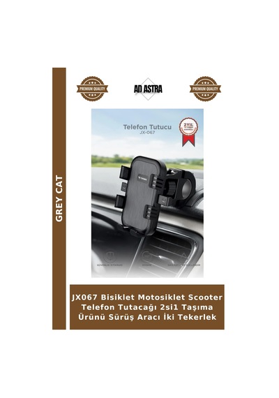 Jx067 Bisiklet Motosiklet Scooter Telefon Tutacağı 2si1 Taşıma Ürünü Sürüş Aracı İki Tekerlek Siyah