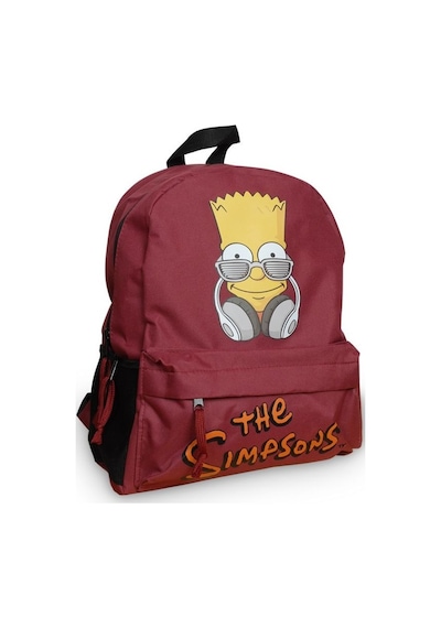 Atlantis The Simpsons Bart Headphone Sırt Çantası Bordo Çok Renkli