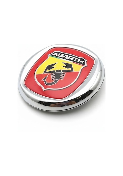 Abarth Metal Araç Amblemi Krom Çerçeveli Oto Panjur Bagaj Logo Arma 1 Adet