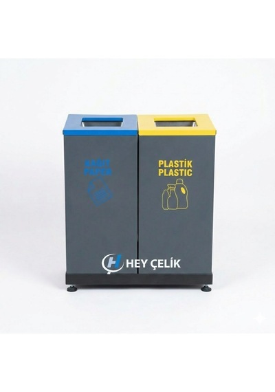2 Li Sıfır Atık Geri Dönüşüm Ünitesi Gd-702 Metal Atık Ayrıştırma Kutusu Hey Çelik