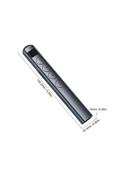 Hobimtek Dijital Ekranlı Şarjlı Lazer Sunum Kumandası Şarj Göstergeli Lazer Powerpoint Laser Pointer Slayt Atlatıcı