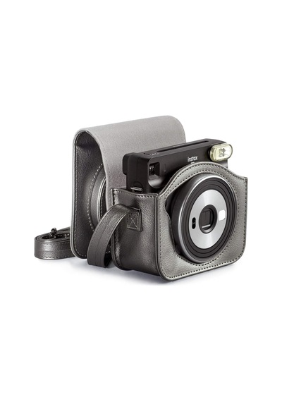 Instax Sq 6 Graphite Gri Deri Çanta-fotsıbp033