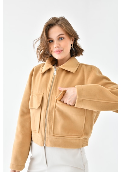 Ftz Women Kadın Kaşe Ceket Camel Rbn4070-camel Camel