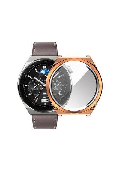 Ally Huaewei Watch Gt 3 Pro 43mm Kılıf 360 Full Koruma Ultra İnce Silikon Kılıf- 5775 Renk: Şeffaf 2