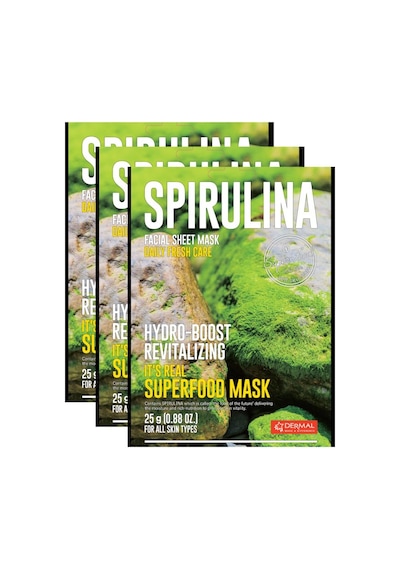 Dermal It'S Real Super Gıda Maskesi Spirulina 25Gr 3'Lü Set
