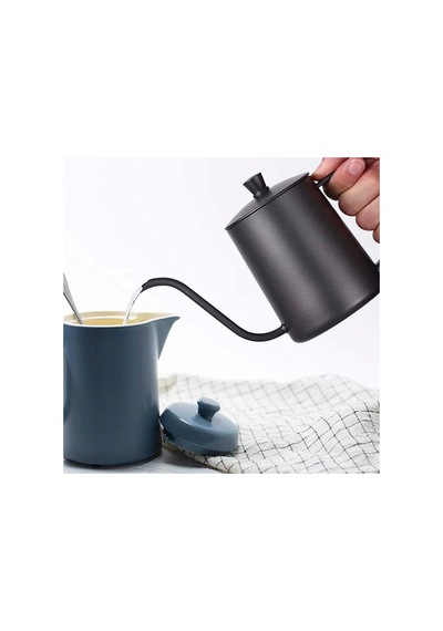 Barista Kahve Demleme İbriği Kahve Cezvesi Mini Slim Kettle 600 Ml Kapaklı Mkk-60 Diğer