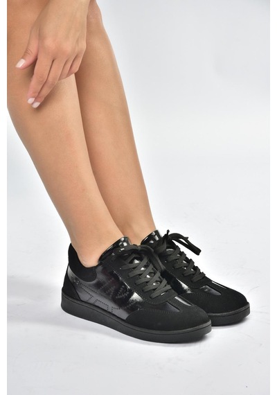 Fox Shoes V820104802 Siyah Süet Spor Ayakkabı Sneakers Siyah