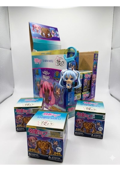 Hatsune Miku-snow Miku Backpack Hangers Seri 2sürpriz Paket Figür Anahtarlık-çanta Süsü-oyuncak Orijinal Anime
