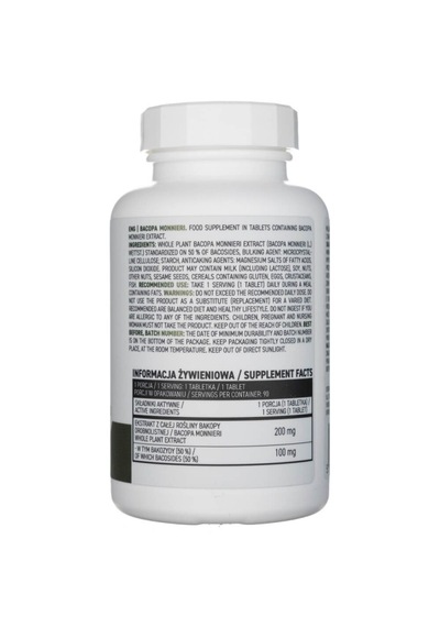 Ostrovit Bacopa Monnieri Vege 90 Tablet