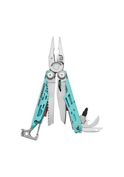 Leatherman Kamp Signal Aqua Silver Çok Amaçlı Multi Tool Mavi