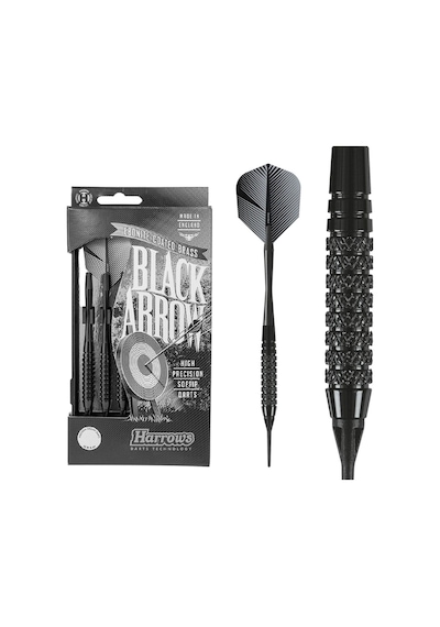 Harrows Black Arrow Knurled Soft Tip Darts 18