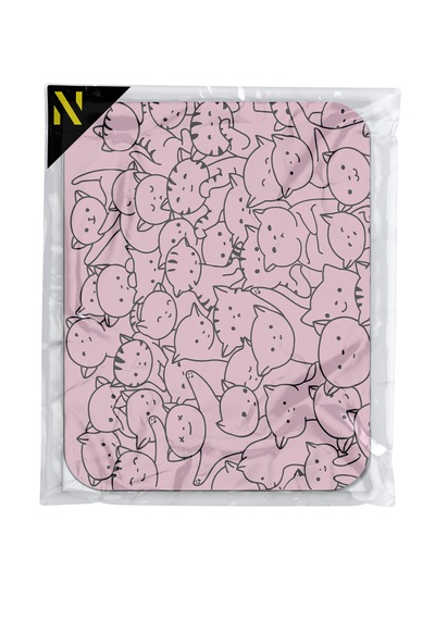 Sevimli Kediler Pembe Mouse Pad - 23 Cm X 19 Cm - Kaydırmaz Taban Ev Ve Ofis Kullanımı Mousepad