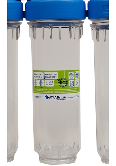Atlas 10" Üçlü  Daire Girişi Su Arıtma Cihazı (Ithal)