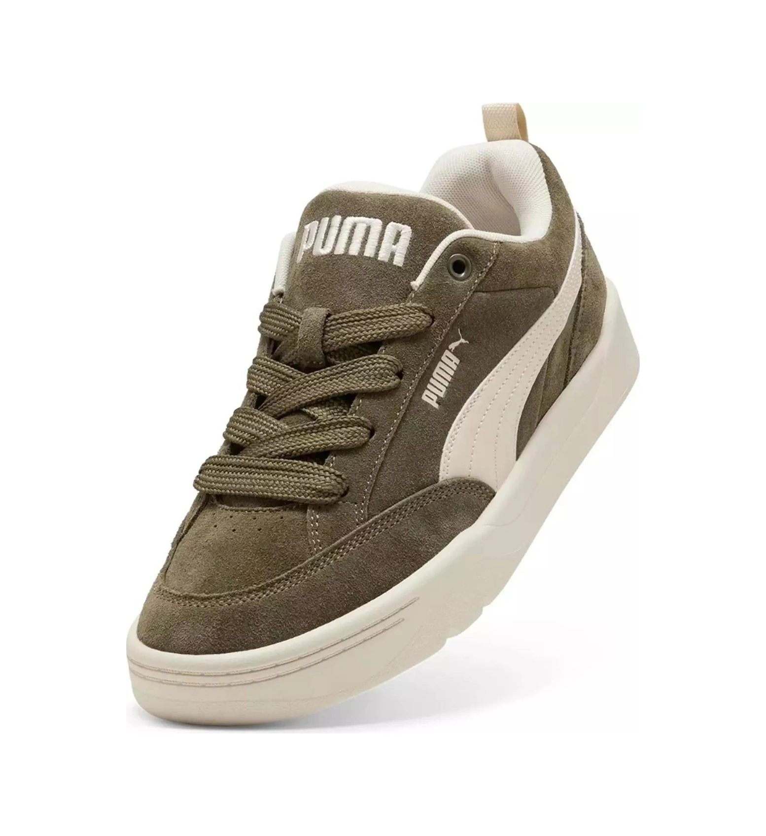 Puma 401606 07 Park Lifestyle Raw Yeşil-krem Nubuk Erkek Spor Aya Yeşil