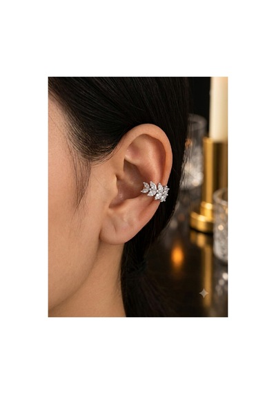 Dolunay Takı Gümüş Renk Ear Cuff Kıkırdak Piercing Genel Markalar Unisex Çok Renkli Standart - 86990000000001025 Ty-86990000000001025