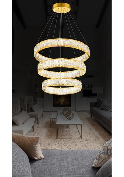 Vista 60'lık Taşlı Avize 3146-w94-3q-kx Gold