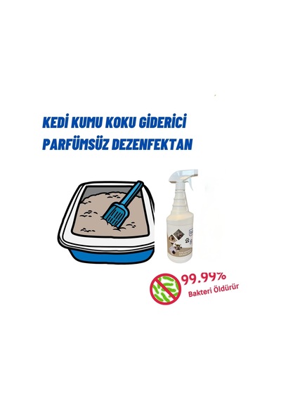 Kedi Kumu Koku Giderici Parfümsüz Dezenfektan 1 Lt
