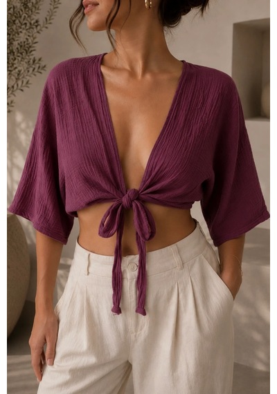 Bbbutikbasic Kadın Müslin Bağlamalı Bolero Bluz Oversize Salaş Yazlık Kimono Hırka My3535 Bordo Bbbutikbasic Kadın Müslin Bağlamalı Bolero Bluz Oversize Salaş Yazlık Kimono Hırka My3535 Bordo
