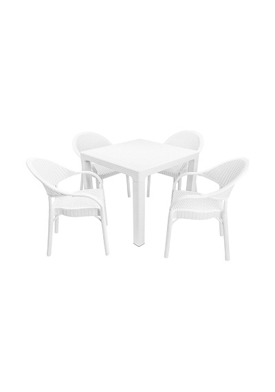 Depootoptan Mandella Elit Rattan 90 x 90 CM Eylül Koltuk Masa Takımı Beyaz Depootoptan Mandella Elit Rattan 90 x 90 CM Eylül Koltuk Masa Takımı Beyaz