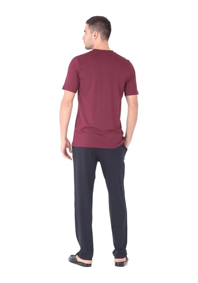 D's Damat 224007 Erkek 5'li Eşofman Pijama Takım Seti Bordo