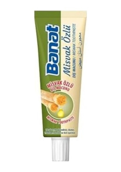 Miswak Ağız Bakım Diş Macunu Ve Orta Sertlikte Diş Fırçası Açık Ahşap