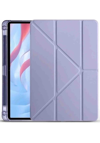 Honor Pad X9a Uyumlu 11.5" Fuchsia Trifolding Kalem Bölmeli Standlı Tablet Kılıfı Kapaklı Kılıf