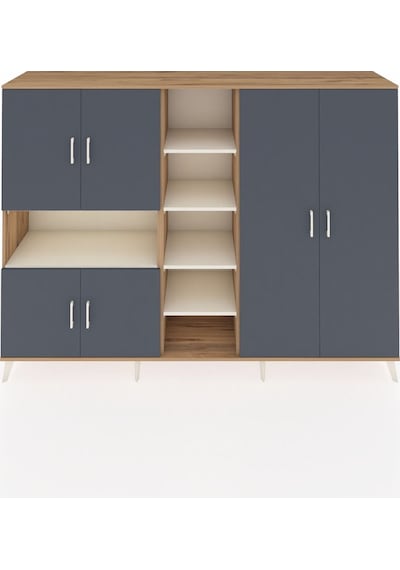 Hyperion Dolap 13 Raflı 6 Kapaklı 220x44x163 Çam-antrasit/aytaşı Çam-antrasit/aytaşı Hyperion Dolap 13 Raflı 6 Kapaklı 220x44x163 Çam-antrasit/aytaşı Çam-antrasit/aytaşı