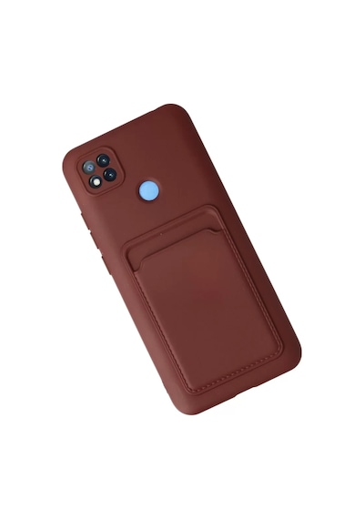 Newface Xiaomi Redmi 9c Kılıf Kelvin Kartvizitli Silikon - Bordo