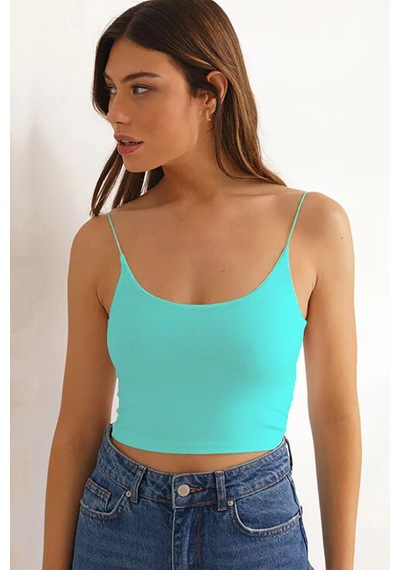 Madmext Mad Girls Turkuaz İp Askılı Büstiyer Mg965-turkuaz Turkuaz