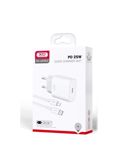 L91 Usb-c To Lightning 25w Şarj Kablolu Hızlı Şarj Adaptörü Şarj Aleti Seti
