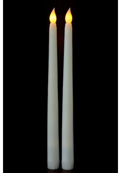 Lvsqvr 2 Adet Işıklı Şamdan Mum 34 Cm - Krem