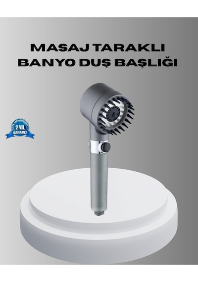 Spa Etkili Masaj Uçlu Duş Başlığı Ergonomik Tasarım Krom