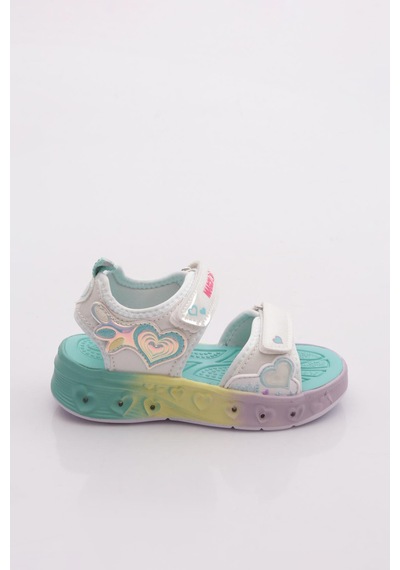 Marco Kids 02-26y207 Çocuk Patik Işıklı Sandalet Beyaz