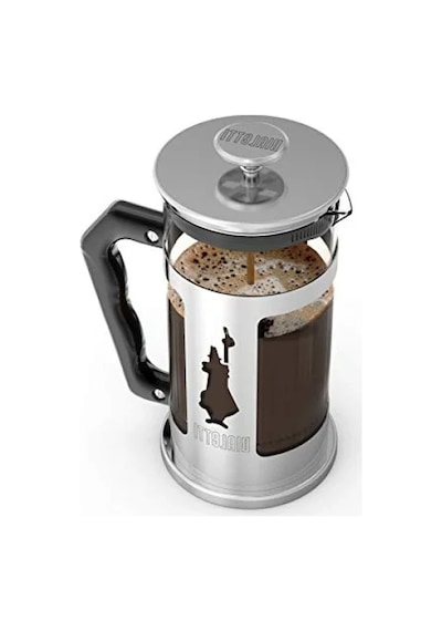 350ml Kapasiteli Paslanmaz Çelik French Press, Bulaşık Makinesinde Yıkanabilir Cam Sürahi Açık Mavi