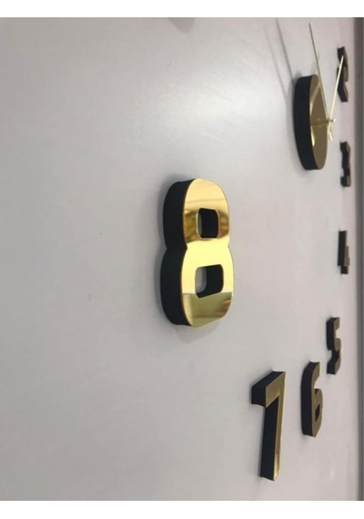 3D Dıy Sticker Dekoratif Duvar Saati Büyük Boy Ayna Pleksi Kalite