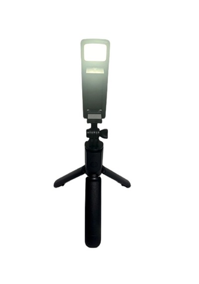 Bluetooth Kumandalı Tripodlu Işıklı Selfie Stick - Uzatılabilir, Apple Uyumlu iOS & Android Black