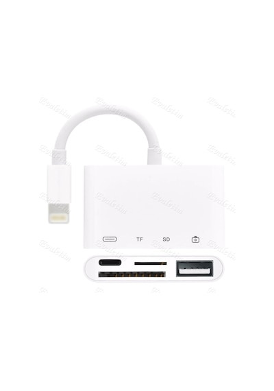 Apple Uyumlu iPhone iPad Usb Sd Microsd Kart Okuyucu 4333P Çevirici Dönüştürücü