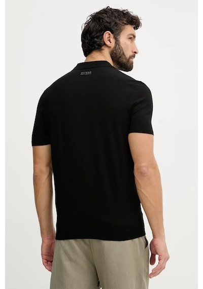 Guess M6rr15z4442 Kadir Tech Ss Erkek Polo Tişört Siyah