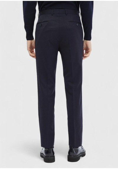 Ramsey Lacivert Modern Fit Klasik %100 Yün Pantolon lacivert navy Blue