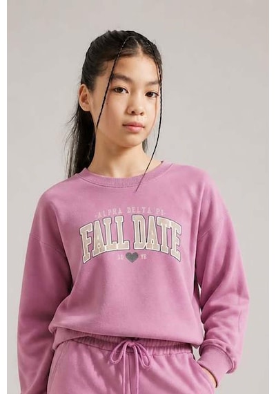 Riccotarz Kız Çocuk Göğsünde Fall Date Ve Kalp Emojı Baskılı Kazak Çift Cepli Bol Kesim Pembe Eşofman Takım Riccotarz Kız Çocuk Göğsünde Fall Date Ve Kalp Emojı Baskılı Kazak Çift Cepli Bol Kesim Pembe Eşofman Takım