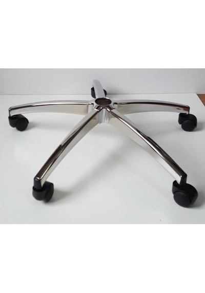 Kamusalmarket Oyuncu Koltuğu Krom Yıldız Ayak Çap 70 Cm Tekerlekli 150 Kg