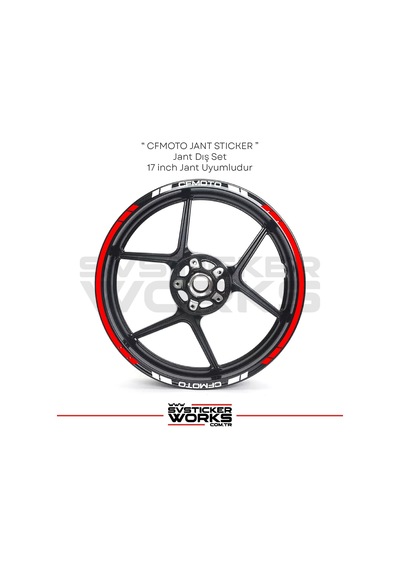 Cfmoto Jant Sticker Jant Şeridi 16lı Set Tüm Modeller Uyumlu Sticker Etiket Modeli