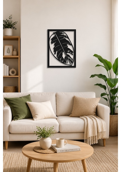 Tropikal Yaprak Metal Duvar Tablosu 38x30 Cm Çerçeveli Lazer Kesim Metal Duvar Dekoru 1.5 Mm Çelik Sac Elektrostatik Boyalı İç Ve Dış Mekân Siyah Yaprak Tropikal Yaprak Metal Duvar Tablosu 38x30 Cm Çerçeveli Lazer Kesim Metal Duvar Dekoru 1.5 Mm Çelik Sac Elektrostatik Boyalı İç Ve Dış Mekân Siyah Yaprak