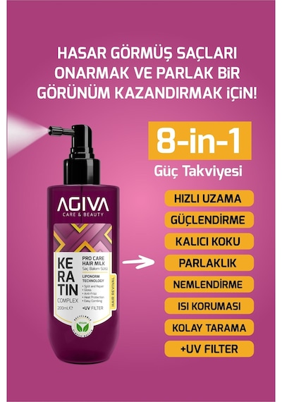 Agiva Keratin Saç Bakım Sütü 200 ML