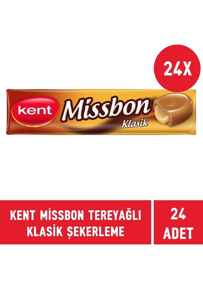 Kent Missbon Klasik Tereyağ Aromalı Şeker 43 G 24 Adet