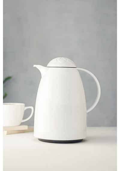 1 Lt Isı Yalıtımlı Çay Ve Soğuk Su Termosu Soft Beyaz -5991-1