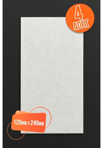 4 Ad Yapışkanlı Keçe Mobilya Masa Sandalye Parke Zemin Ayak Koruyucu Kaydırmaz Keçesi 120mm X 240mm Diğer