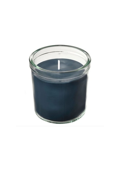 Ikea Fruktskog Cam Kaplı Kokulu Mum 8 X 8,5 Cm Sardunya Turkuaz - Siyah Siyah - Turkuaz